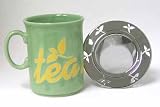Ceramic Tea Mug with Stainless Steel Mesh Strainer