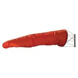 Safety Flag WS10 10 by 36 Wind Sock Vinyl, Red/Orange