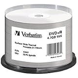 Electronics : Verbatim - 50 x DVD+R - 4.7 GB 16x - wide thermal printable surface - spindle - storage media