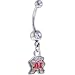 Ncaa Maryland Terrapins Double Crystalline Gem Belly Ring