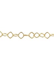 11mm 14K Yellow Gold 17in Square Link Chain
