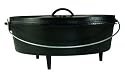 Lodge Logic Pre-Seasoned 12-Quart Camp Dutch Oven with Iron Lid