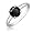 2.00cttw Natural Treated Black Round Diamond (AAA-Clarity,Black-Color) Solitaire Ring in 14K White Gold.size 5