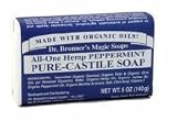 Dr Bronner's - Bar Soap, (Organic) , Peppermint 5 Oz