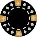 Clay Composite Tri Color Diamond Suited Poker Chips 25 11.5 gram Black Poker Chips