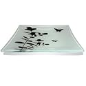 Black Flower Candle Plate