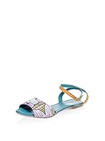 Bueno Sandalias planas (Multicolor / Azul)