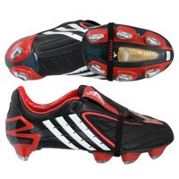 Adidas Predator Power Swerve XTRX Soft Ground Football Boots - Black/Running White/Predator Red - Kids