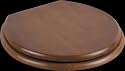 Toilet Seats, Dark Oak Finish Hardwood, Big Lou Toilet Seat, PVD Brass Hinge