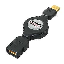 CABLES UNLIMITED ZIP-USB-CO2 Zip-Linq Retractable Extension USB A-A Cable