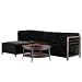 Copenhagen 4-pc. Titanium Sectional - Microsuede Ebony