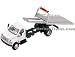 Boley HO Scale 2003 GMC Topkick 2-Axle Roll-On/Off Flatbed Wrecker - White/Slver