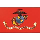 Red US Marine Corps Flag 3 x 5 by 