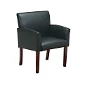 Modular Vinyl Guest Chair- Black/ Cherry Finish