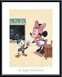 Art Poster Metal Framed Print - An Apple For Minnie - Artist: Walt Disney- Poster Size: 20 X 16