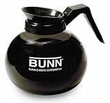 BUNN 06078.0006 Decanter Glass-Black Finish 12CUP 6/CS Coffee Decanters