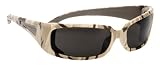 Body Glove 90410 V-Line+ Dual-Lens High Impact Safety Glasses, Camo Frame, Smoke Lens