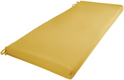 40W x 18Dx 3H Sunbrella Outdoor WATERFALL STYLE BENCH CUSHION in Sunflower by Comfort Classics Inc. Made in USA