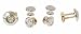 Gold plated cufflinks and shirt stud set with presentation box
