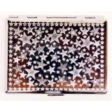 Outer Rebel Fashion Flasks and Smoking Accessories- Engraved Stars Stainless Steel Cigarette ID...