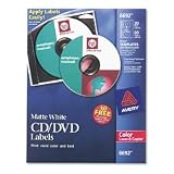 AVE6692 LABEL,CD DVD,LASR,2UP,WHI by Avery