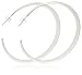 Silver 55mm Flat Hoop Earrings