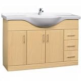 317JxAlZ0KL. SL160  1200mm Rigid Beech Vanity Unit with Ceramic Basin, FREE Tap and Waste