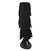 V-Luxury Womens 32-ANIKA66 Open Toe Knee High Flat Sandal Fringe Gladiators