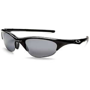 NEW OAKLEY SUNGLASSES HALF JACKET XLJ POLARIZED JET BLACK/BLACK IRIDIUM 12-839