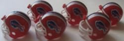 NFL Football Mini Helmets Buffalo Bills Vending Toys Pack of 6 Great Party Favors