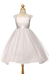 Girls Lace Polyester/Satin/Tulle Sleeveless Flower-Girl Dress/Party Dress  With a Ribbon  and a Sash 
