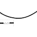 Jewelry : 3mm Rubber Black Choker 16"