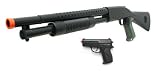 Shotgun and Pistol Black Airsoft Package airsoft gun