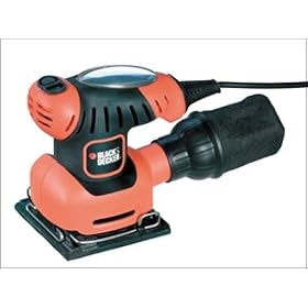 Black & Decker - Gel Tech Palm Sander 1/4 Sheet - 170 Watt