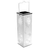 Stainless Steel Leaf Lantern Solar Powered Light