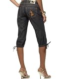 Baby Phat - Baby Phat Tie-Cuffs Denim Cropped Pant