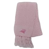 NFL North Carolina Panthers Light Pale Pink Fringe Winter Scarf Womens Ladies