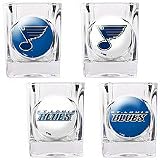 Great American St. Louis Blues 4-Piece Shot Glass Set