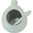 Trudeau Mini White Porcelain Salt Pig