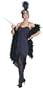 Charleston Girl Flapper Costume Dress in Purple or RED NOW! (Shown in Black,Only Avail in Purple or Red - IN STOCK Ready to Ship!