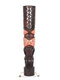 SHARKY TIKI TOTEM 39 - HAND PAINTED - SURF DECOR
