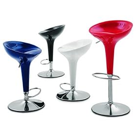 Set of 2 Bombo Chairs Modern Retro Bar Stools 