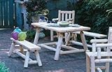 Rustic Natural Cedar Furniture Company® 3-Pc. Classic Farmer's Table and Bench Set