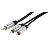 HQ AS3458-5 Cavo Audio Schermato con Connettori Dorati, Nero
