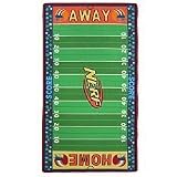 NERF Football Game Rug w/ Goal Posts and Footballs
