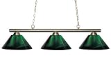 Z-Lite Pool Table Light - Sharp Shooter Acrylic Green 3 Light Pool Table Light
