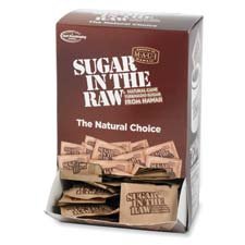Sugar Foods Corp Products - Sugar In The Raw, Not Bleached, 200/BX, Molasses Flavor - Sold as 1 BX - Sugar In The Raw turbinado sugar is a raw sugar that is obtained or crystallized from the initial pressing of sugar cane. The sugar crystals aren't stripped of any color or flavor, giving it a natural taste. All-natural Sugar In The Raw has no additives. The distinctive taste comes from the molasses that naturally occurs in the crystals. Sugar is not bleached or refined.
