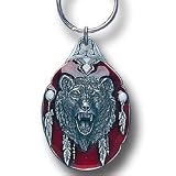 Pewter Key Ring - Grizzly Head