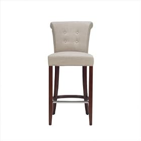 Safavieh Aldo Mahogany Linen Bar Stool - HUD8218A by Safavieh