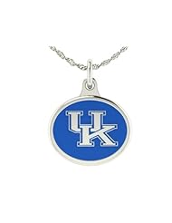 Kentucky Wildcats Enameled Charm Pendant. Solid Sterling Silver with Enamel